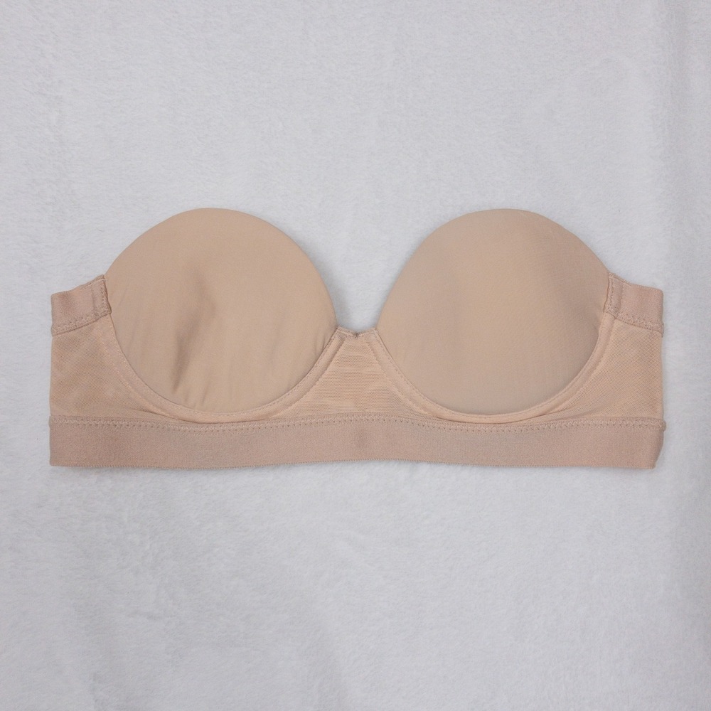 Pepper MVP Strapless Bra Womens 32A Tan Nude Underwire Silicone Grip